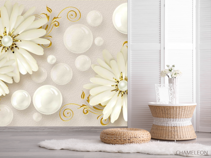 Фотошпалери квіти брошки - 2