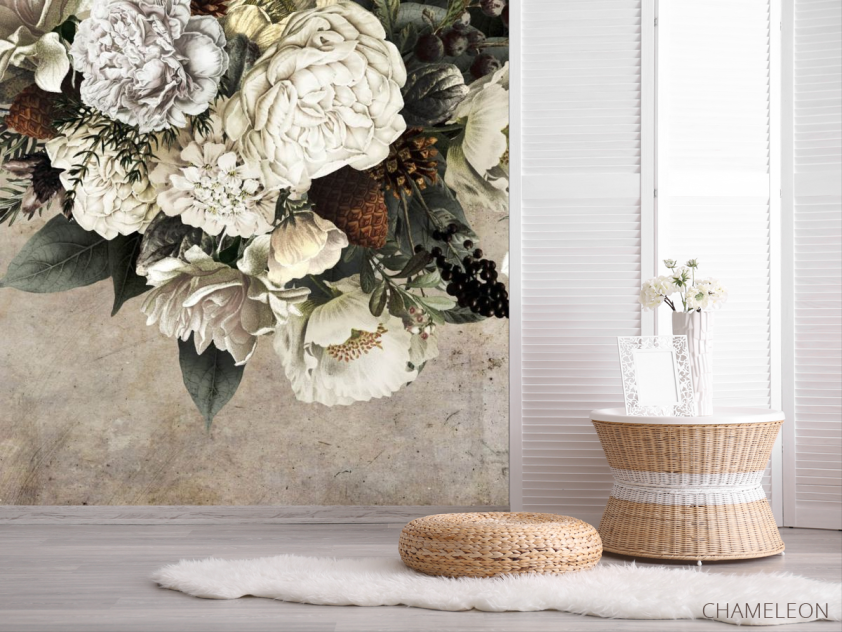 Фотошпалери квіти зі стелі - 2