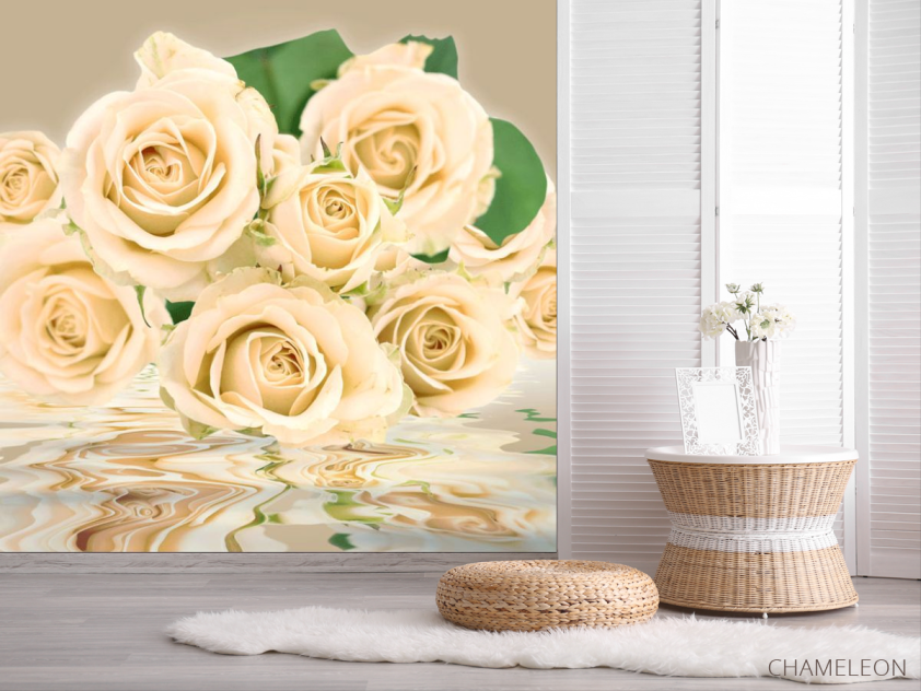 Фотошпалери Бежеві троянди - 2