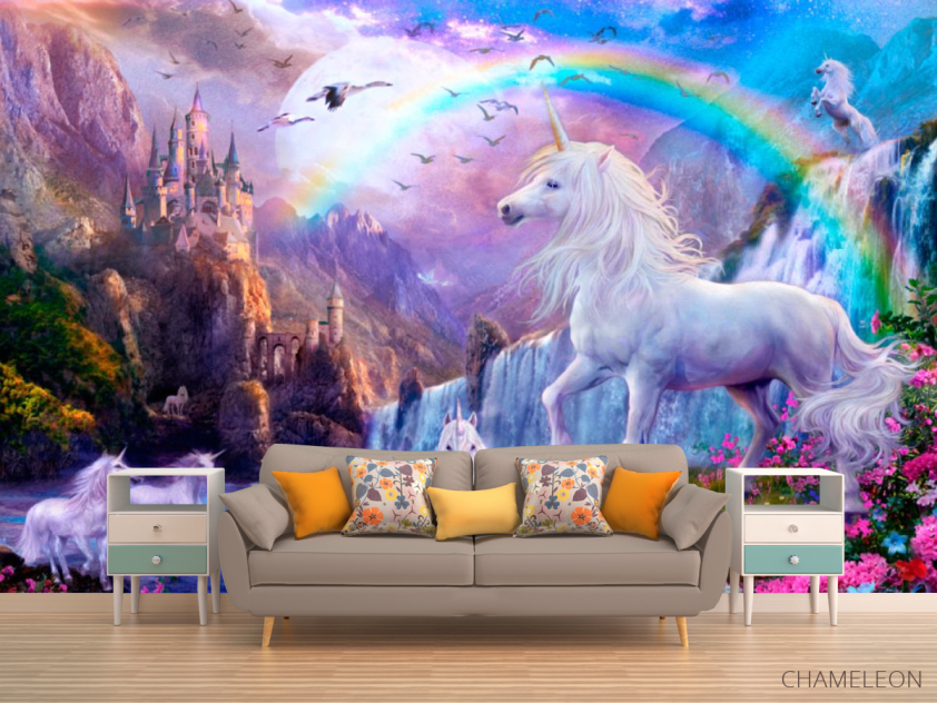 Фотообои Сказочные единороги и радуга - 1