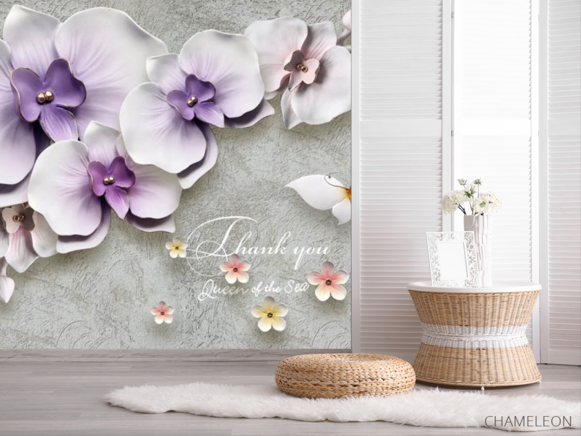 Фотошпалери порцелянові квіти - 2