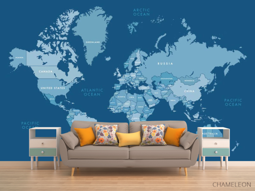 Фотообои карта мира - 1