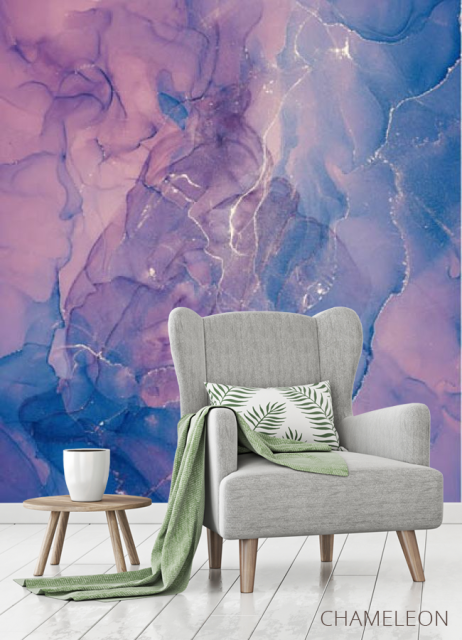 Фотообои Сине-фиолетовый флюид - 3