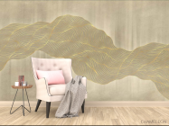 Фотообои Абстрактные волны золотые - 4