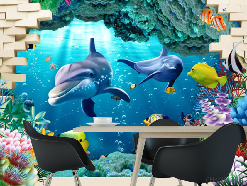 Фотошпалери 3D морські мешканці - 1