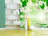 Фотообои Белые весенние цветочки - 3