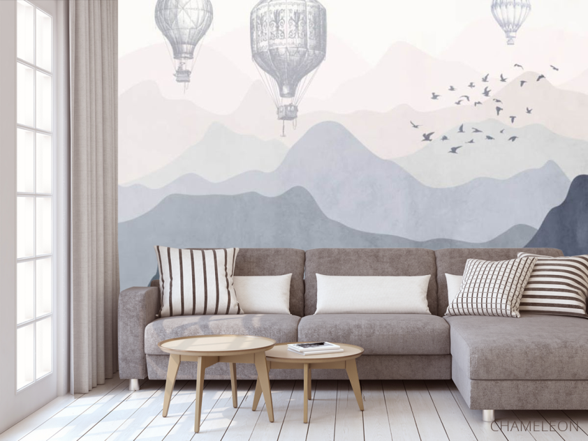 Фотообои Воздушные шары в скандинавском стиле - 3