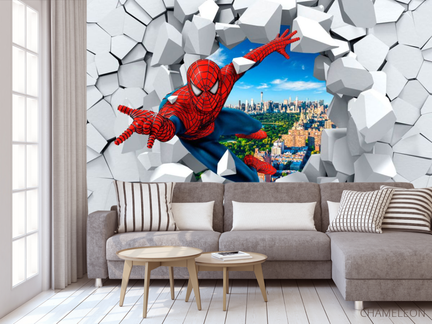 Фотообои Человек паук 3Д - 3