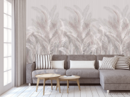 Фотообои Бежевые листья тропические - 3