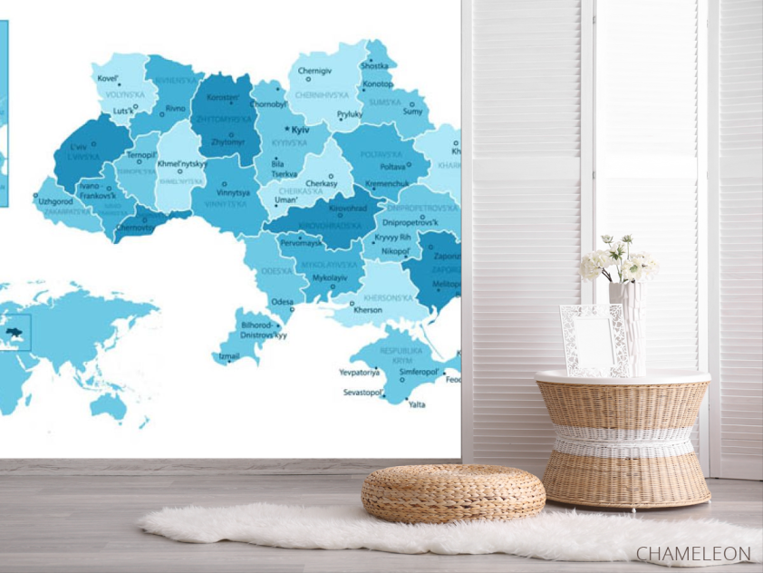 Фотошпалери Карта України - 2