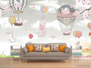 Фотообои Зверинец на шарах - 1