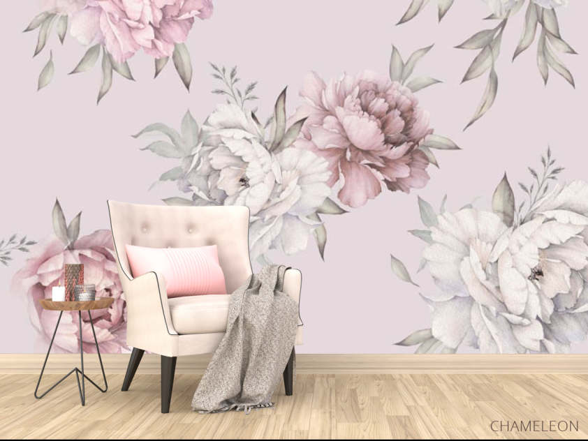 Фотообои Аквварельные пионы - 4