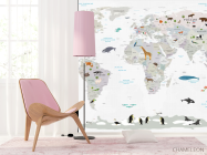 Шпалери в дитячу Карта - 4