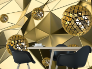 Фотошпалери Золоті сфери 3д - 1