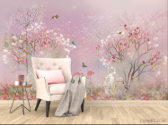 Фотообои Розовый лес - 4