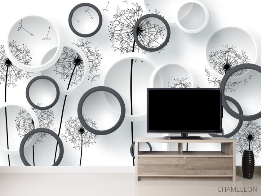 Фотообои Чб одуванчики - 2