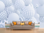 Фотообои Серые шары 3д - 1