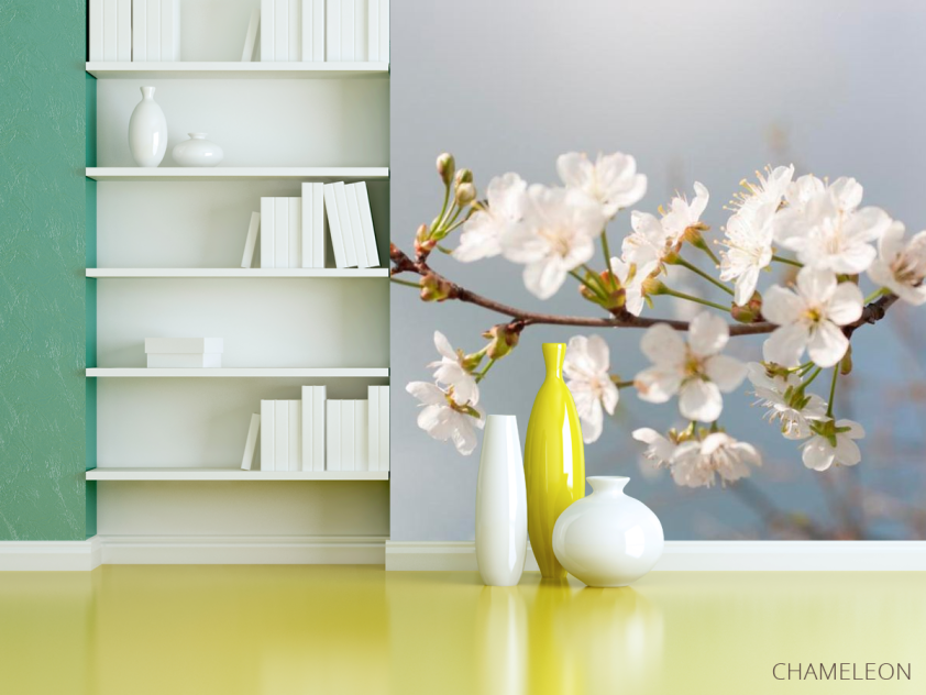 Фотошпалери Дрібні білі квіточки - 3