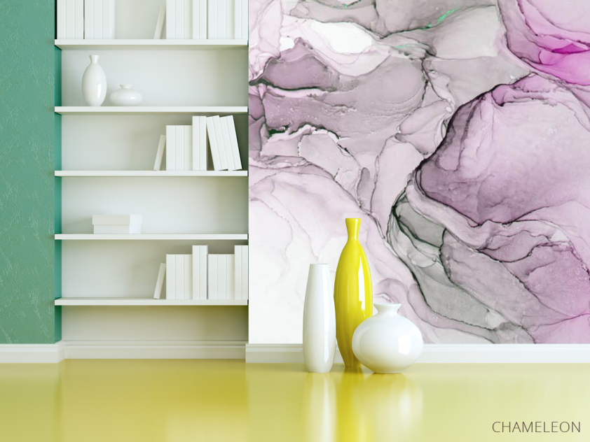 Фотошпалери розлучення fluid art рожеві - 3