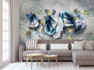 Фотообои Синие цветы - 3