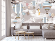 Фотообои зверушки на воздушных шариках - 3