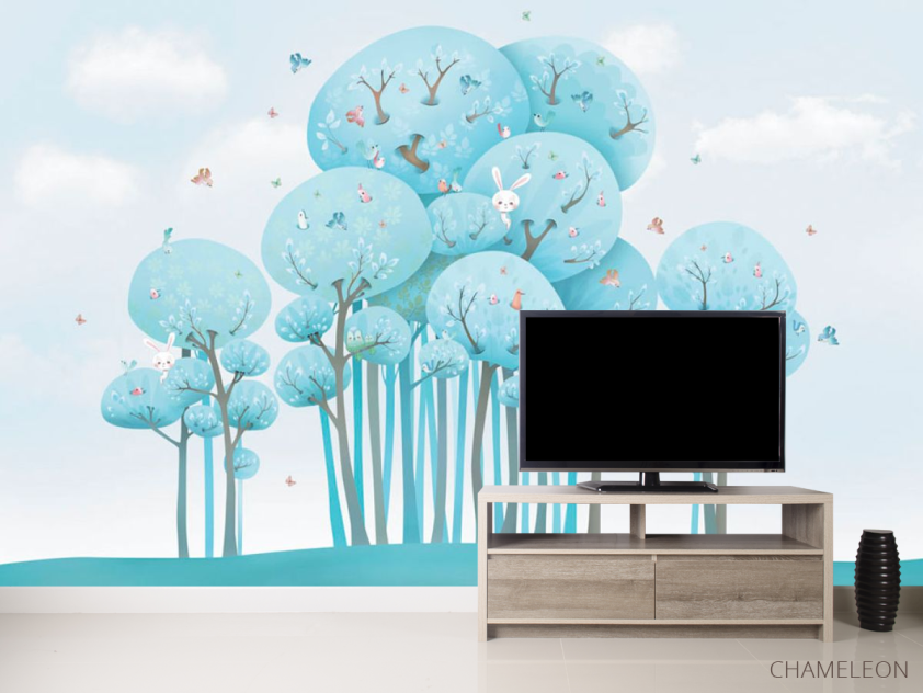 Фотообои Деревья с зайчиками - 2