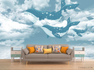 Фотообои синий кит - 1