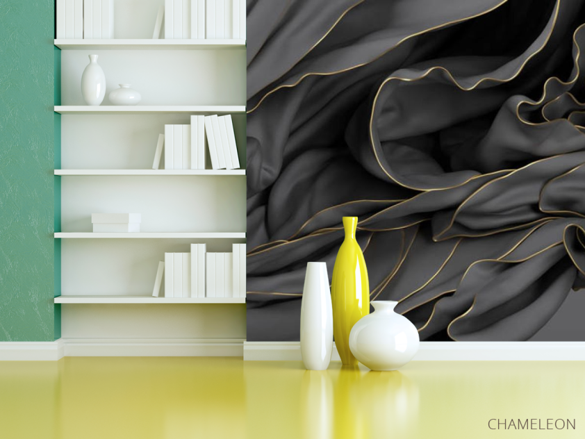 Фотошпалери Чорна Абстракція 3д - 3