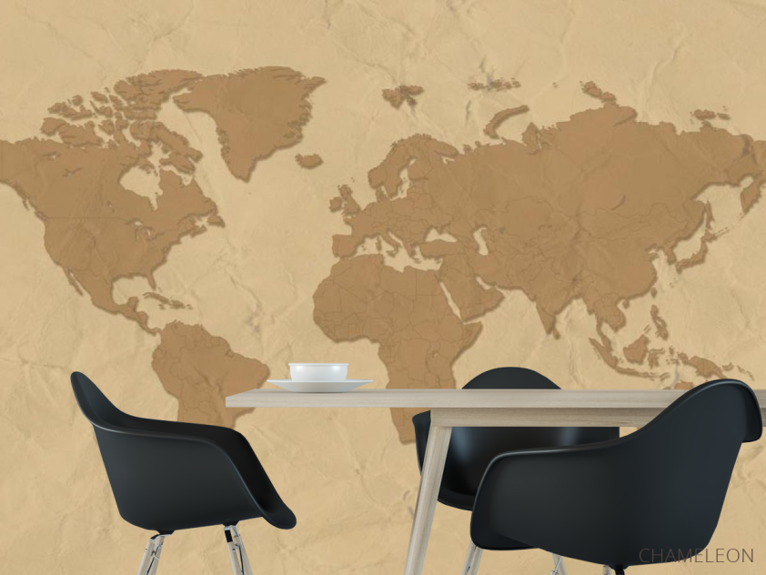 Фотошпалери Стилізація континентальної карти - 1