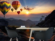 Фотошпалери повітряні кулі сердечка - 1