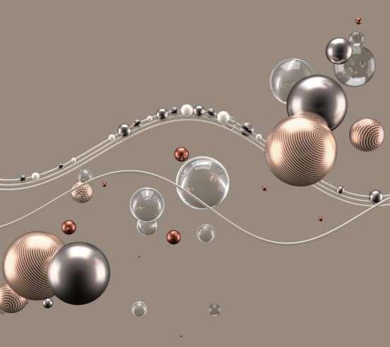 Фотошпалери Золоті кулі 3д 25395