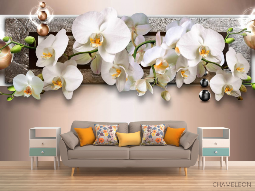Фотообои 3д ветка орхидей - 1
