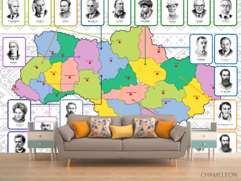 Фотообои карта Украины - 1