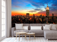 Фотообои Закат в городе - 3