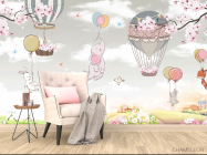 Фотообои Зверинец на шарах - 4