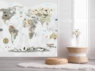 Шпалери в дитячу Карта - 2