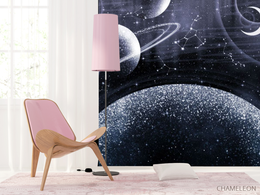 Фотошпалери дизайнерські планети бежевий відтінок - 4