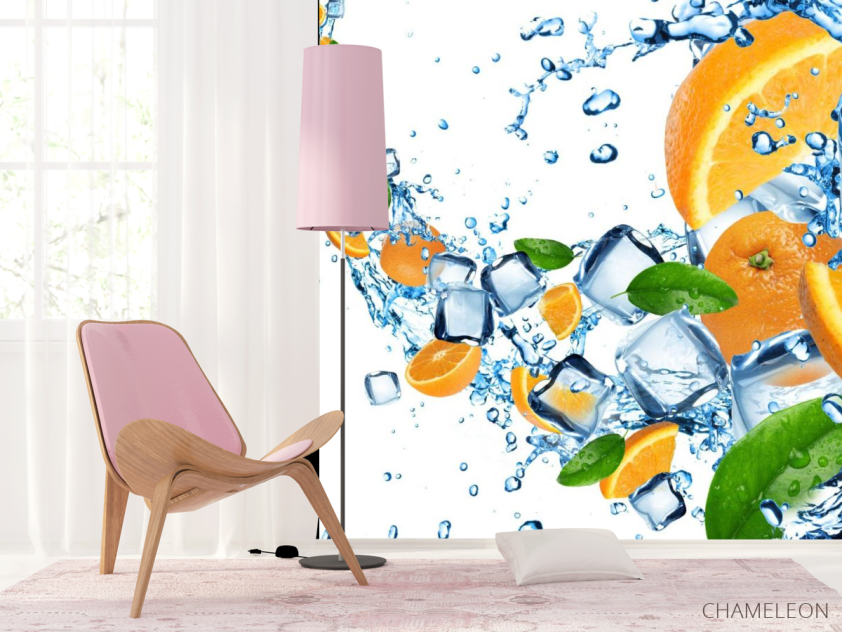 Фотошпалери Апельсини і кубики льоду - 4