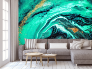 Фотообои Fluid art зелёный - 3