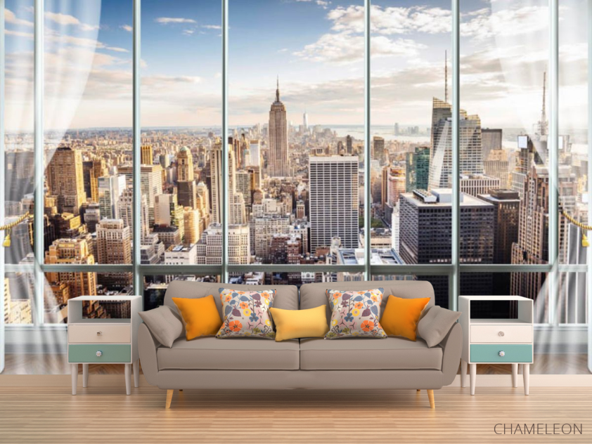 Фотообои Вид из окна на город - 1