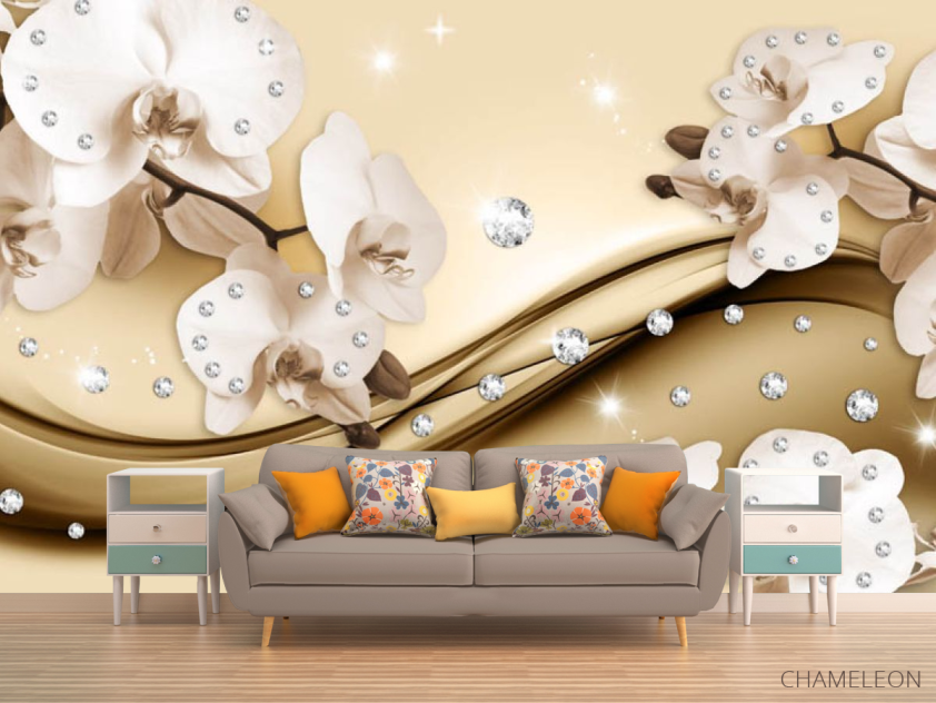 Фотообои 3d цветы орхидеи - 1