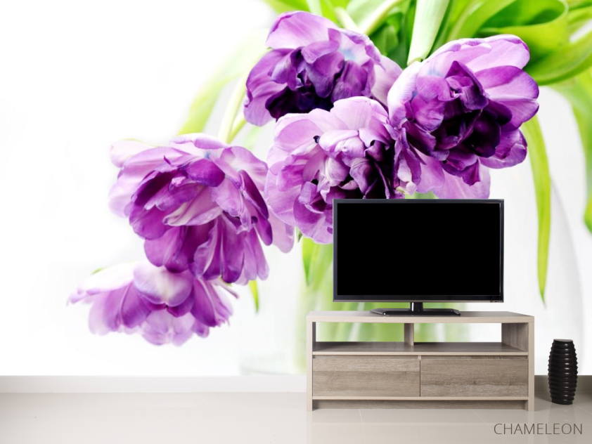 Фотообои большие сиреневые цветы - 2