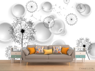 Фотообои Векторные 3д одуванчики - 1