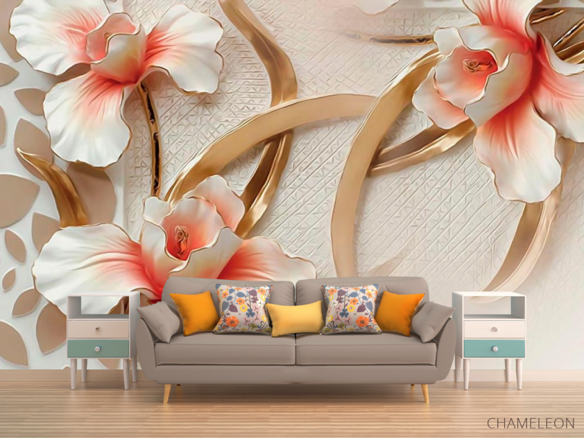 Фотообои в кухню Керамические цветы - 1