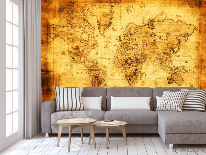 Фотообои Материки на карте - 3
