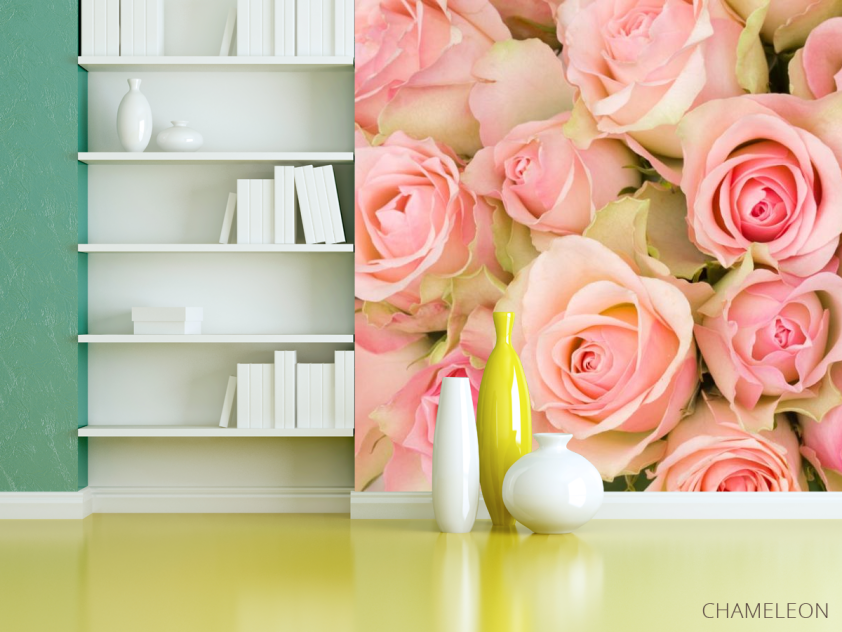 Фотошпалери букет рожевих троянд - 3