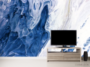 Фотообои синие и белые разводы - 2