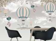 Фотообои Слон на воздушном шаре - 1