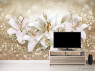 Фотообои Золотые лилии 3d - 2