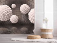 Фотошпалери Кулі 3д на коричневому тлі - 2